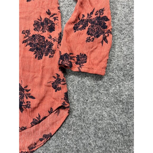 Mason & Belle Women's Boho Floral Print Blouse Long Sleeve Tassel Tie Large - Picture 5 of 7